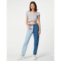 Cotton Crochet Knit Top with Short Sleeves