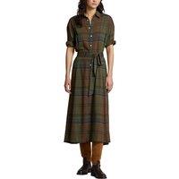 Checked Shirt Dress in Cotton Mix with Long Sleeves