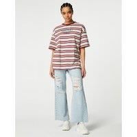 Kentucky Cotton Oversize T-Shirt in Striped Print