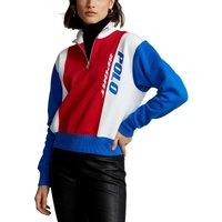 Printed Half Zip Sweatshirt in Cotton Mix