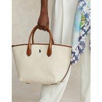 Canvas Tote Bag with Leather Lining
