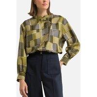 Philo Wool/Silk Shirt with Long Sleeves and Mandarin Collar