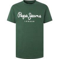 Original Stretch Cotton T-Shirt with Logo Print and Crew Neck
