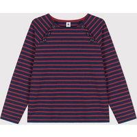 Breton Striped Cotton T-Shirt with Buttons
