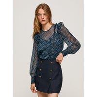 Floral Print Ruffle Blouse