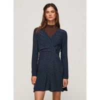 Floral Print Mini Dress with V-Neck