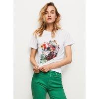 Printed Cotton T-Shirt with Short Sleeves
