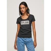 Logo Print Cotton T-Shirt with Short Sleeves