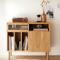 Bilbao Solid Oak Vinyl Cabinet