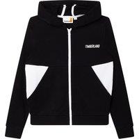 Logo Print Zipped Hoodie in Cotton Mix