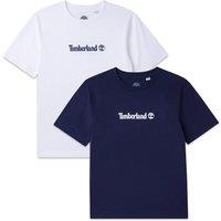 Pack of 2 T-Shirts with Logo Print in Cotton