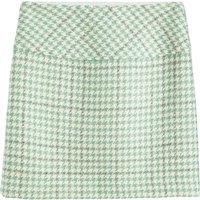 Houndstooth Tweed Mini Skirt