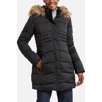 Oprah W Padded Jacket with Hood and Faux Fur Trim