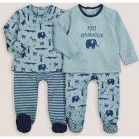 Pack of 2 Pyjamas in Cotton Interlock