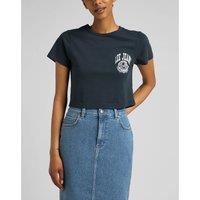 Logo Print Cropped T-Shirt in Cotton