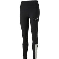 Power Colour Block Leggings with Logo Print in Cotton