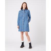 Western Mini Shirt Dress in Denim