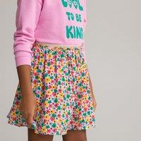Floral Print Draping Skirt
