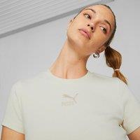 Crop Classics Ribbed T-Shirt in Cotton Mix and Slim Fit