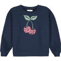 Cotton Mix Cherries Sweatshirt with Crew Neck