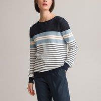 Breton Striped Cotton Jumper with Crew Neck