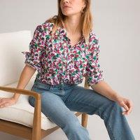 Floral Print Shirt with Long Sleeves