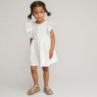 Cotton Ruffled Party Dress with Broderie Anglaise