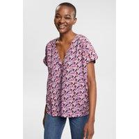 Printed Short Sleeve Blouse