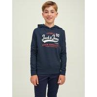 Logo Print Hoodie in Cotton Mix with Front Pocket