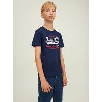 Logo Print Cotton T-Shirt with Short Sleeves