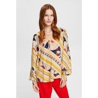 Printed V-Neck Blouse