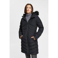Hooded Padded Jacket with Faux Fur Trim
