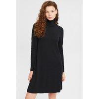 Turtleneck Mini Jumper Dress in Cotton Mix