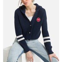 Cotton Knitted Hooded Cardigan