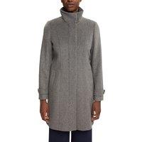 Funnel Neck Coat in Wool Mix