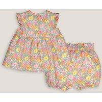 Floral Cotton Blouse/Bloomers Outfit in Liberty Fabrics Print