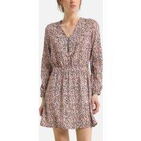 Floral Print Mini Dress with Long Sleeves
