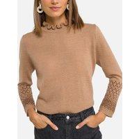 Ruffle Neck Jumper with Statement Sleeves