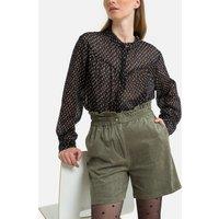 Printed Cotton Blouse with Long Sleeves