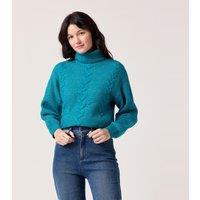 Cable Knit Turtleneck Jumper