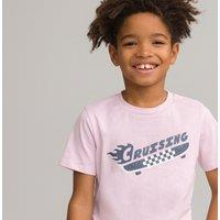 Skateboard Print Cotton T-Shirt