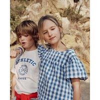 Printed Cotton T-Shirt with Crew Neck