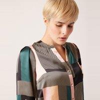Printed Draping Blouse