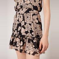 Floral Ruffled Mini Skirt