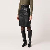 Faux Leather Skirt with High Waist