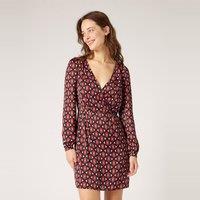 Printed V-Neck Mini Dress