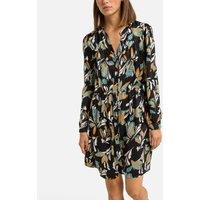 Printed Mini Dress with Long Sleeves