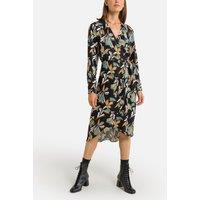 Leaf Print Midi Dress
