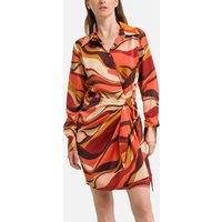 Printed Mini Dress with Long Sleeves