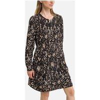 Printed Mini Dress with V-Neck